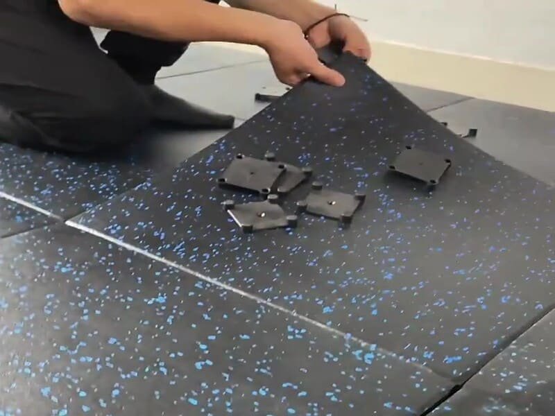 cleaning adhesive off rubber flooring